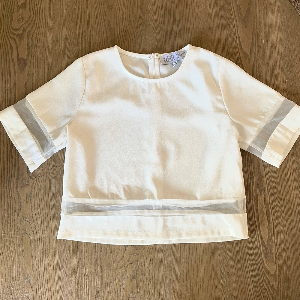 Crop Top With Sheer Detail